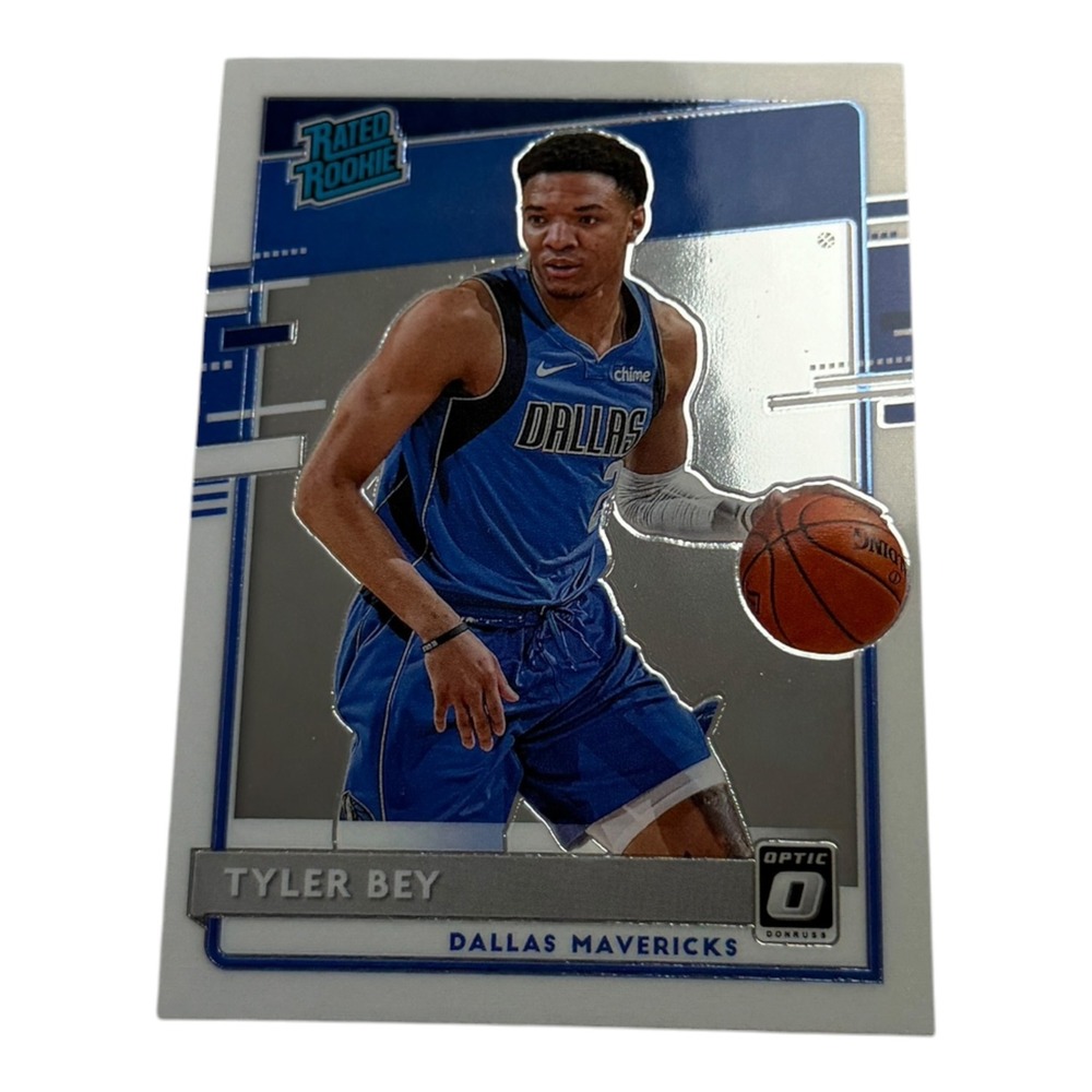 2020-21 Panini Donruss Optic Tyler Bey Rated Rookie Silver Prizm Card 186 Dallas